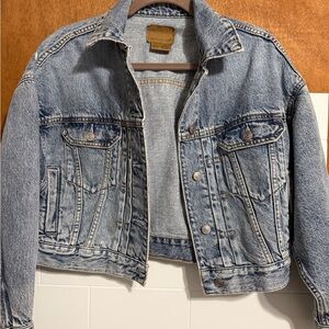 American Eagle Outfitters Light Blue Denim Jacket XXS cropped